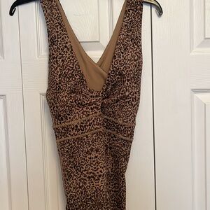 NWT Fabletics Leopard Print Sleeveless Jumpsuit XL